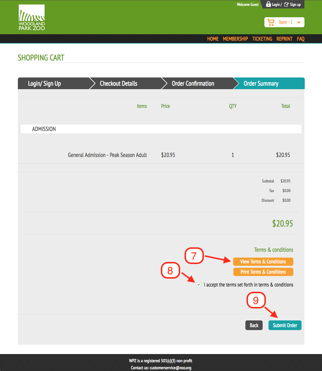Cart - Order Summary